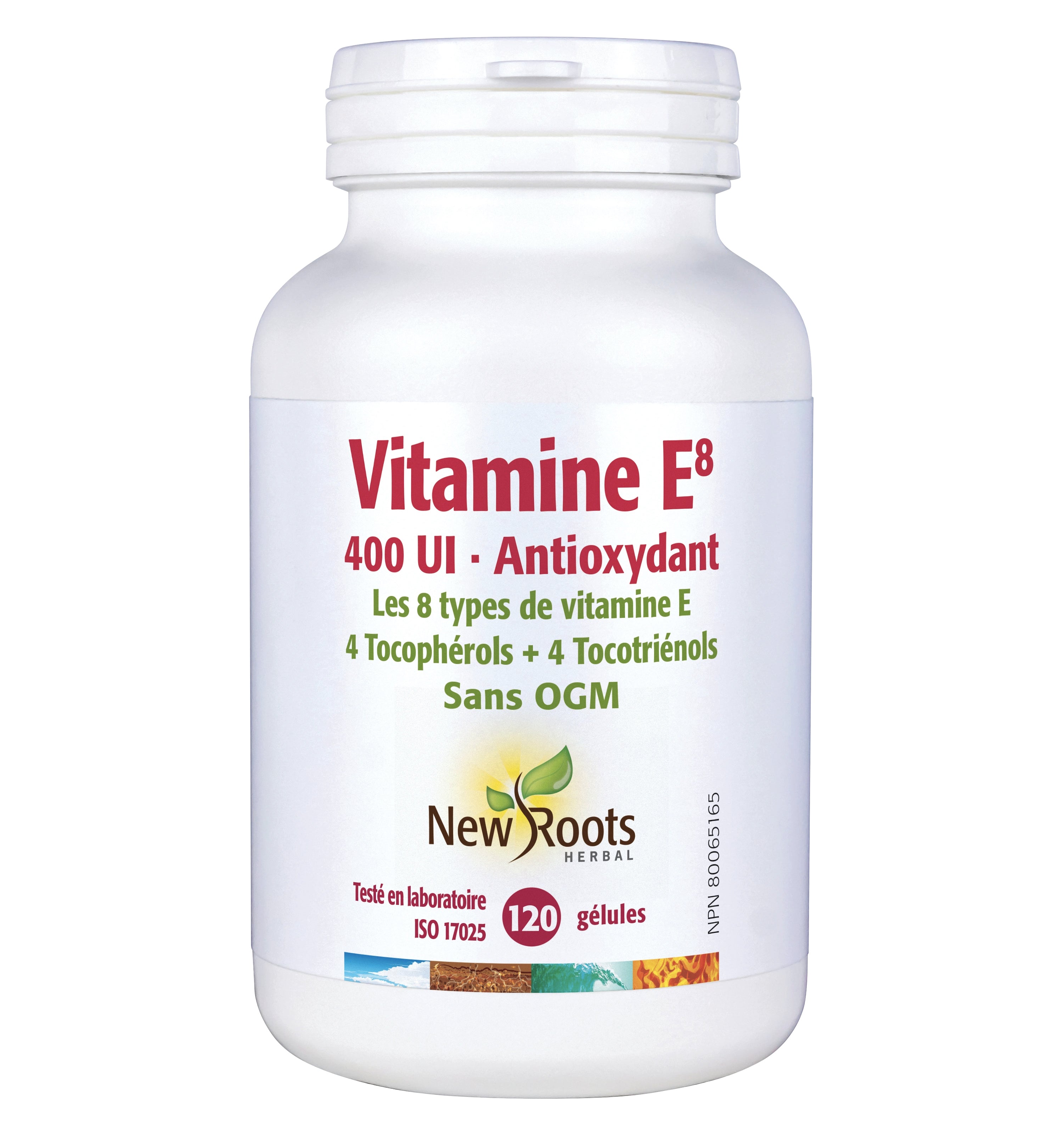 Vitamine E8 - 400 UI - Antioxydant - New Roots - 60 ou 120 gélules
